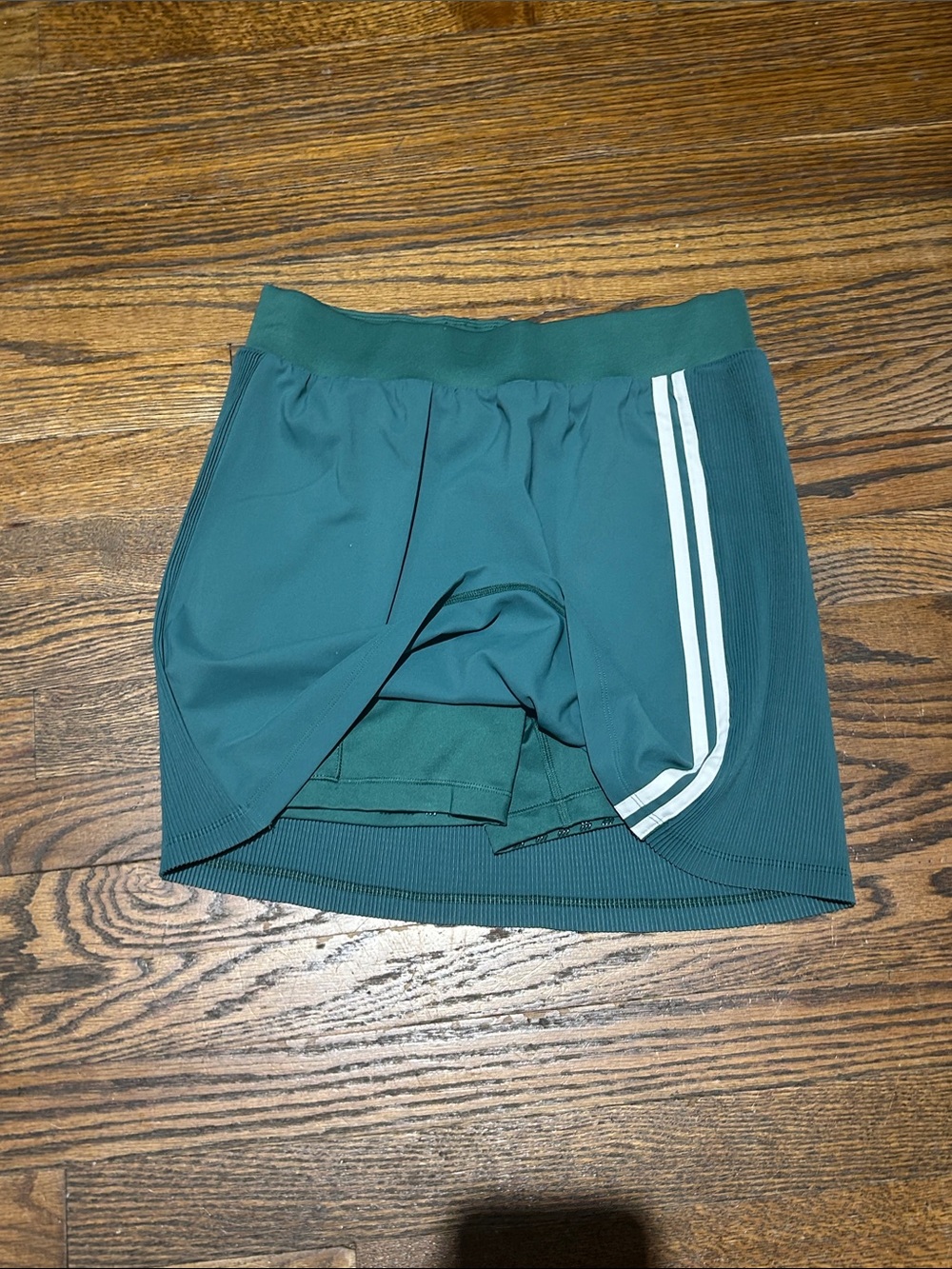 Women’s Athletic Dark Green Skirt with White Stripe - Picture 10 of 10